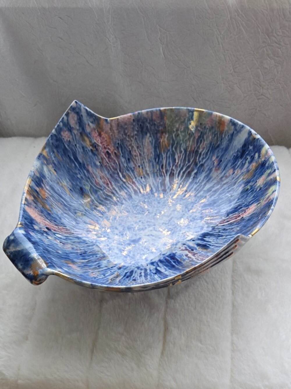 Vintage Royal Winton Grimwades Art Deco Centerpiece Bowl ~ Mottled Lustre 9.25"